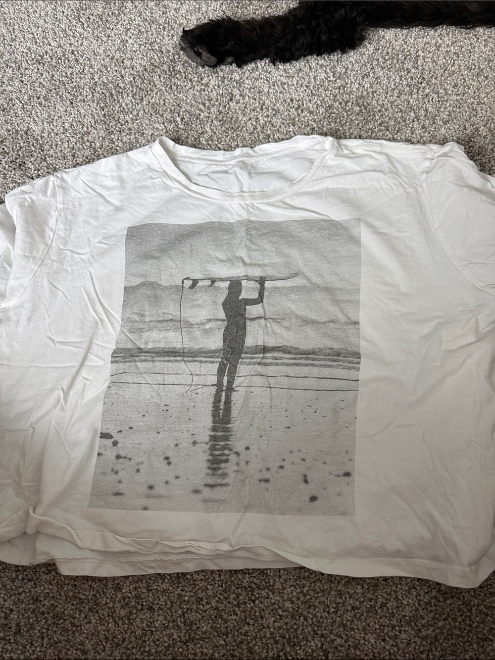 White Graphic Surf Photo Tee